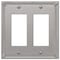 Amerelle Amerelle Imperial Bead Brushed Nickel 2 gang Metal Decorator Wall Plate 1 pk 74RRBN - alternate 3